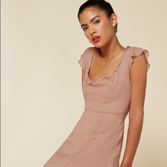 Reformation Darcy Dress in Buff - Picture 3 of 6